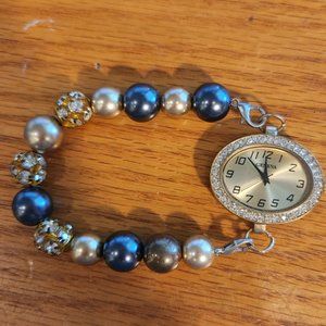 Geneva Rhinestone Watch & Band - New Battery